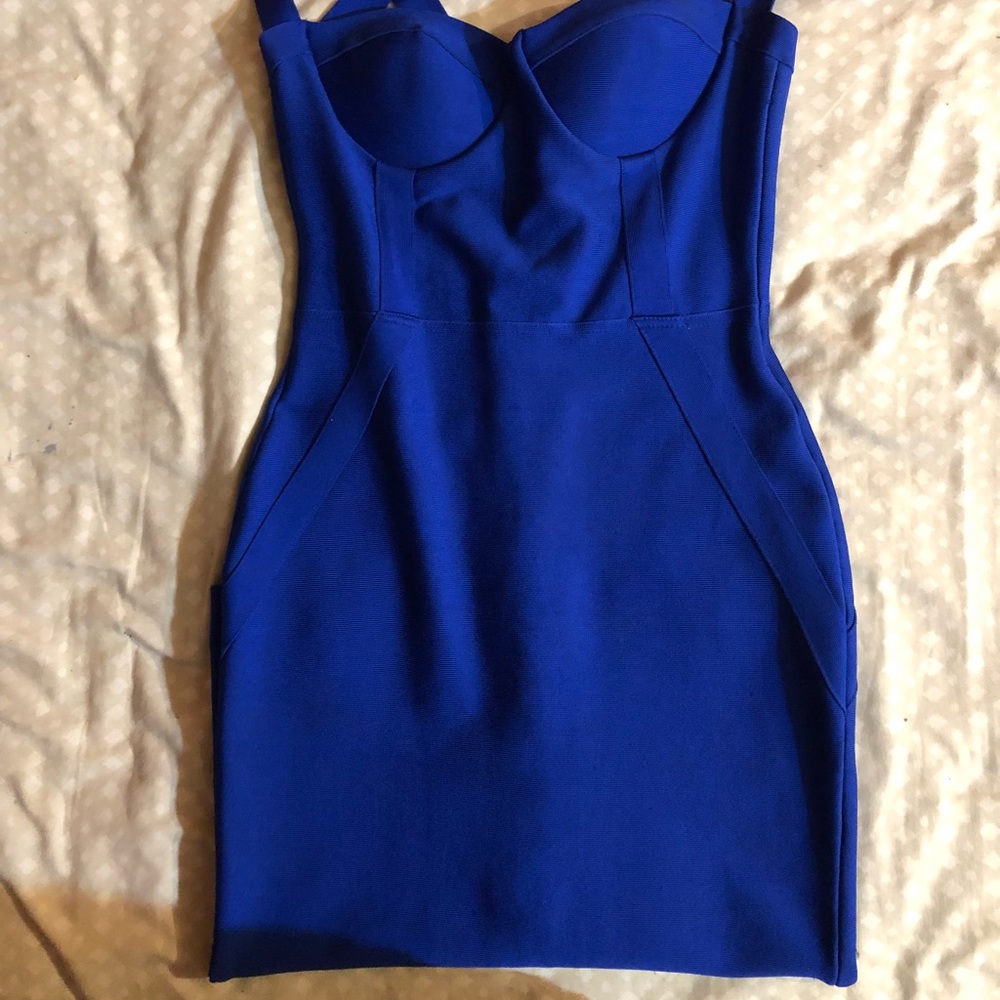 Royal Blue Bandage Dress